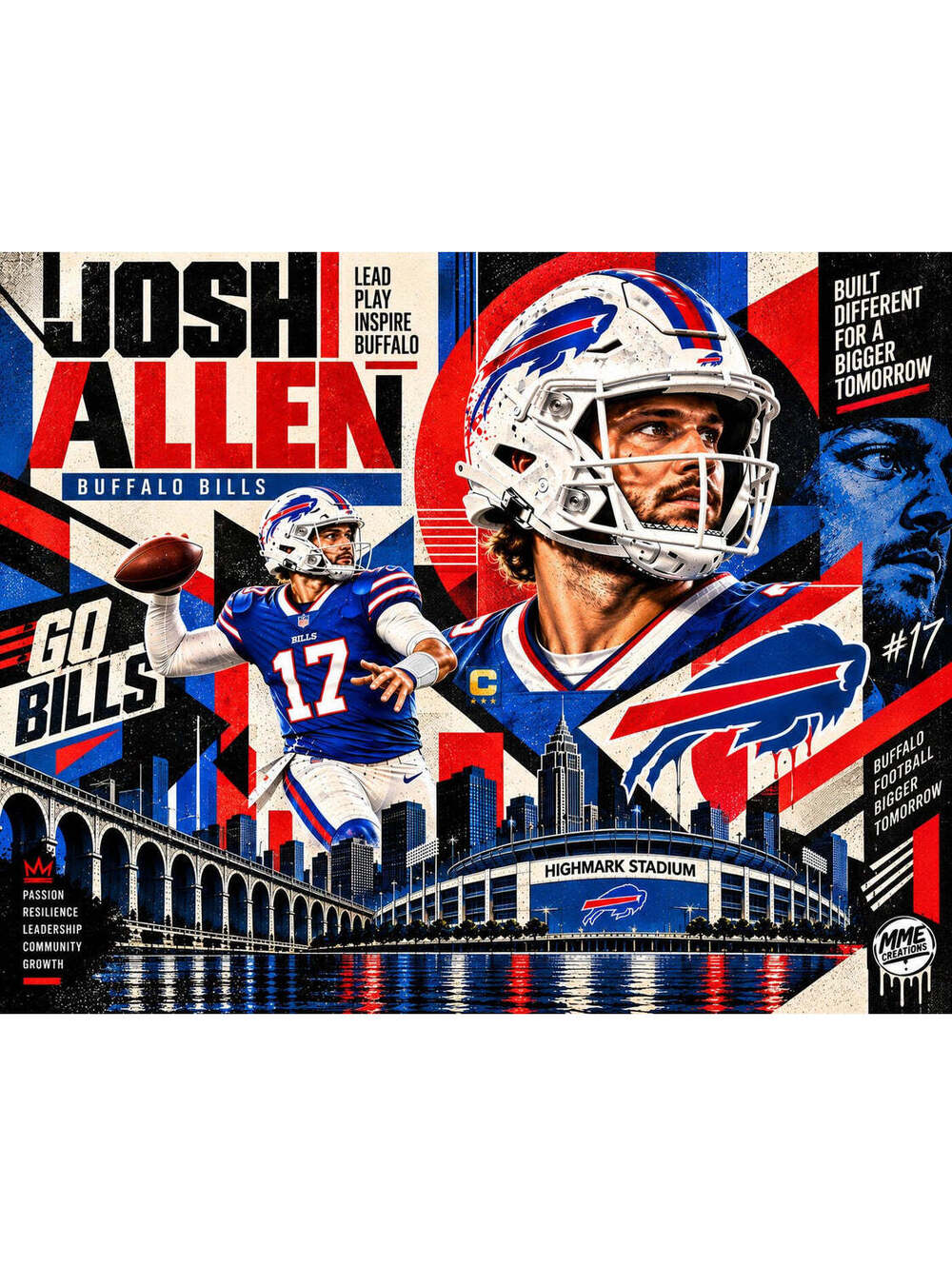 4792 Josh Allen Constructivism × Contemporary AG Collection 8x10 Landscape Print
